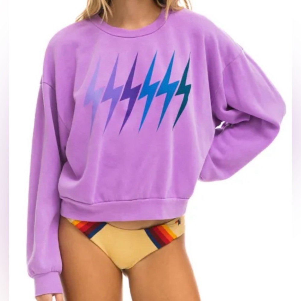 Bolt Gradient Relaxed Crew Sweatshirt